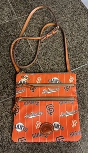 Dooney & Bourke San Francisco Giants SF MLB Baseball Crossbody Bag Purse Orange - Picture 1 of 15