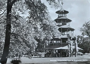 AK München Englischer Garten Chinesischer Turm 1957 - Picture 1 of 2