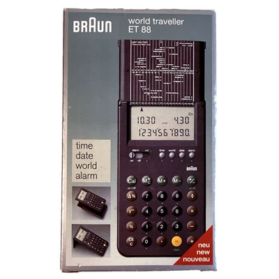 Braun World Traveller ET-88 Vintage Calculator World Clock & Alarm Original Box - Image 1 of 4
