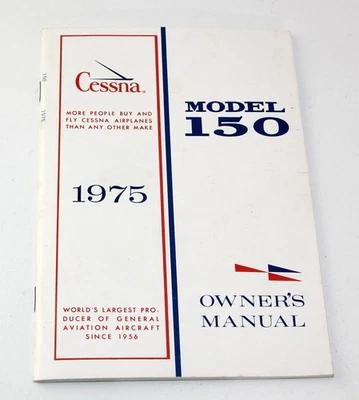 Original 1975 Cessna Avión Modelo 150 Manual del Propietario 7 Sección 80 Páginas Folleto Foto 1 de 4