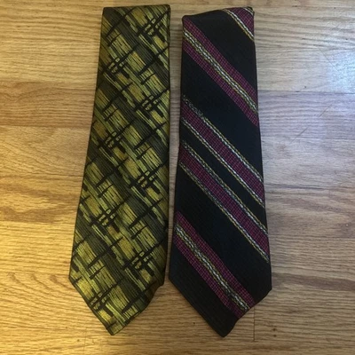 2 corbatas vintage Don Loper de California importadas toda tela de seda años 70 Foto 1 de 4