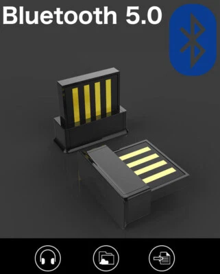 JJ-SHOP24 Bluetooth 5.0 USB Stick Adapter Dongle Empfänger EDR für Windows PC Laptop Nano