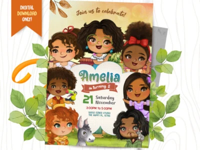 Encanto DIGITAL Invite + FREE Thank You Card, Encanto Party Card - YOU PRINT - Image 1 of 2