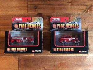 CORGI FIRE HEROES 1938 CHEVROLET SEDAN MEMPHIS and 1960 ALF 900 SERIES Lot2 New - Picture 1 of 4