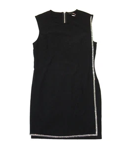 NWT Ted Baker Burford in Black Double Layer Embellished Mini Dress 4 / US 12 - Picture 1 of 6