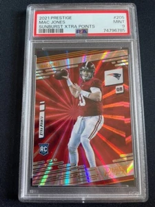 Mac Jones 2021 Panini Prestige Sunburst XTRA POINTS Rookie Card #205 PSA 9 MINT - Bild 1 von 2