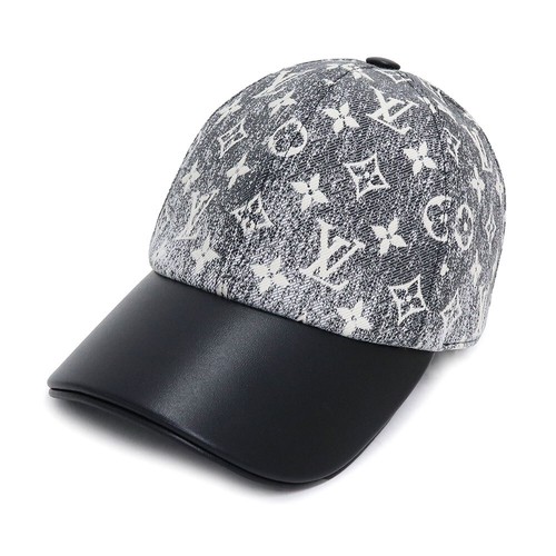LOUIS VUITTON（LV） LOUIS VUITTON Cappellino Monogramma Jacquard Denim Bianco e Nero M7028M