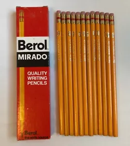 Matite da scrittura vintage Berol Mirado 174-2 Med morbide non affilate scatola completa di 12 USA - Foto 1 di 11