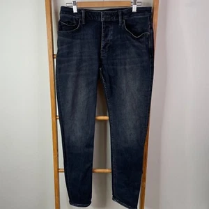 Neuw Lou Slim Jeans Mens 32 Blue Dark Wash Denim Straight Mid Rise Casual Pocket - Picture 1 of 11