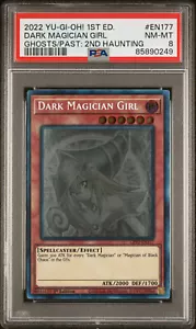 2022 YUGIOH 1. ED GFP2-EN177 DUNKLER MAGIER MÄDCHEN GHOST SELTEN PSA 8 NM #85890249 - Bild 1 von 2