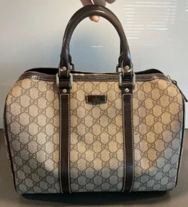 Vintage Gucci Monogram Boston Handbag - Bild 1 von 9