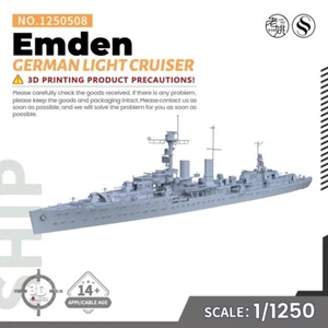 SSMODEL SSC1250508 1/1250 Kit Modelo Militar Alemán Emden Light Cruiser - Imagen 1 de 4