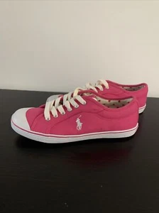 Polo ralph lauren Schuhe Damen 37 Pink Marin Canvas Grosgrain Upper Neu UVP 75€ - Bild 1 von 8