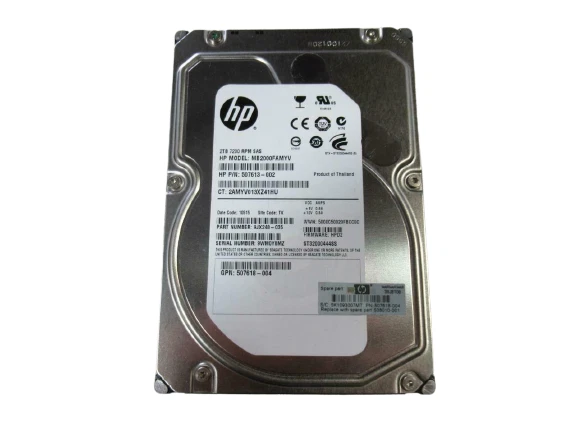 HP 507616-B21 508010-001 2TB SAS 7.2K 6GB 3.5" HDD W/O TRAY - NOT FOR DESKTOPS - Image 1 of 2