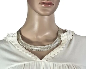 Collana Argento Sterling Fatta a Mano con Orecchini Abbinati, Fatta a Mano & Autentica - Foto 1 di 5