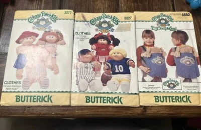 VTG Butterick 3270, 6827, 6662 Cabbage Patch Carrier Swimsuit Trunks Sport Uni - Image 1 of 4