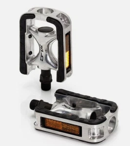 XLC Fahrradpedale PD-C01 Alu City-/Comfort-Pedal Gummiauflage silber/schwarz - Bild 1 von 1