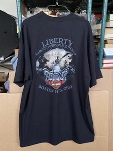 Harley Davidson Fat Boy Pocket Black Shirt R.K. Stratman Boston Hts Ohio XL NWT - Picture 1 of 20