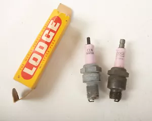 Pair Lodge (B9C-5) Spark Plugs (JSF6) Pink Sintox C-SN14 w/One Box - Foto 1 di 6