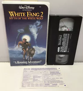 White Fang 2 Myth of Wolf VHS Disney Video Tape Insert VTG Clamshell Nearly New! - Picture 1 of 12