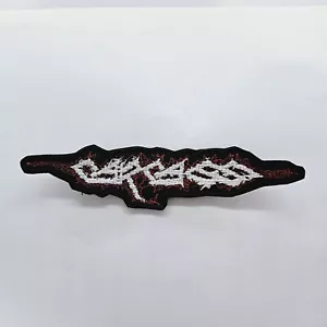 Karkasse weiß und rot Logo gestickt Patch - Bild 1 von 2