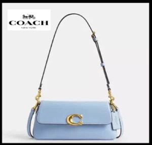COACH CAM16 Jet Shoulder Bag 2 Way Bluebell Refined Calf Leather Outlet NEW - Picture 1 of 16