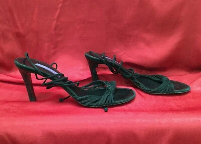 RALPH LAUREN COLLECTION ИТАЛИЯ • Черные детские замшевые туфли-лодочки на каблуках с ремешком •8,5 B•EUC - Изображение 1 из 4