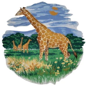 Large Iron On Patch Giraffes Multi-Color Patch New 10" x 10" - Bild 1 von 9