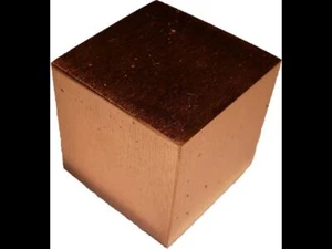 Cubo cuadrado de cobre sólido de 1 pulgada - Imagen 1 de 4