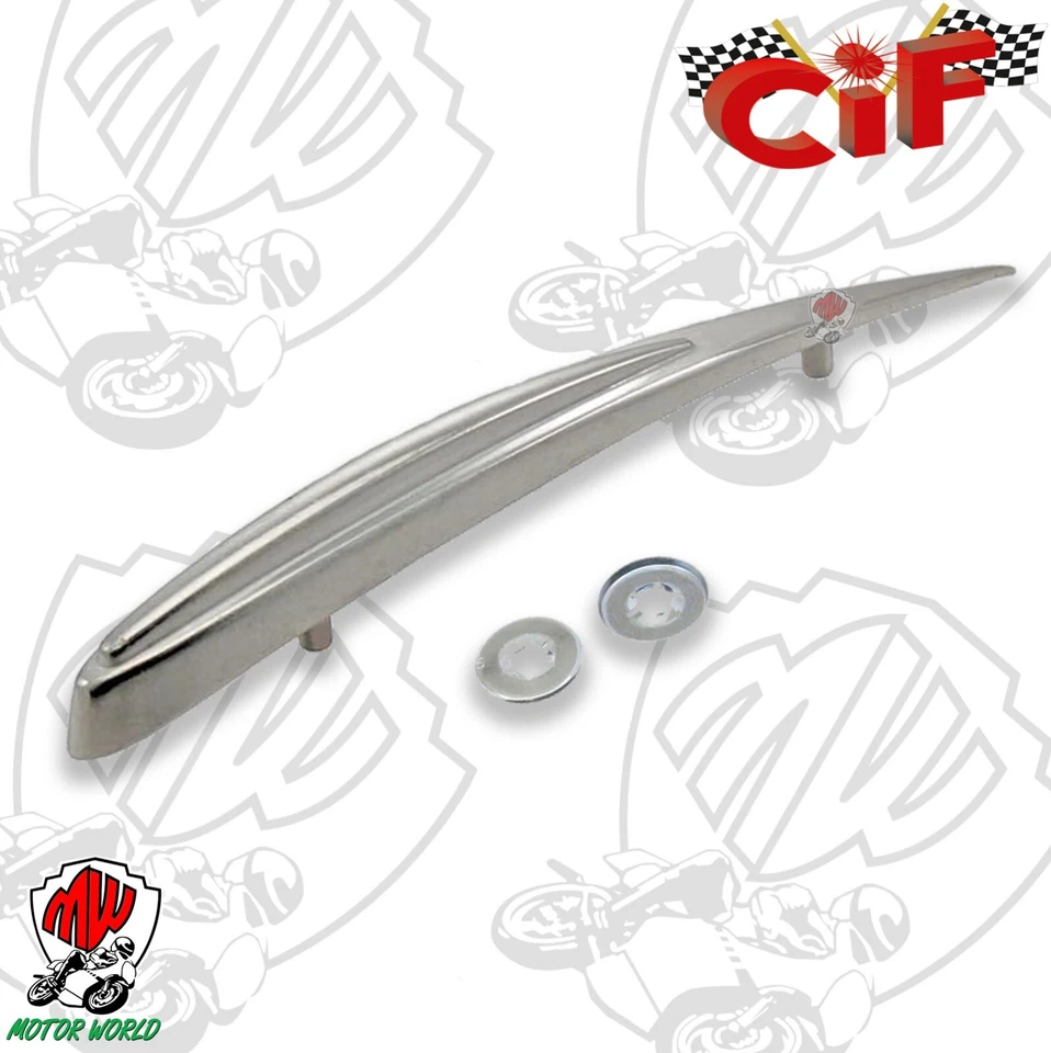 CRESTA IN ALLUMINIO LUCIDATO PER PARAFANGO ANTERIORE VESPA 50 125 - Immagine 1 di 1