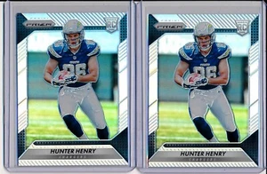 HUNTER HENRY 2016 Prizm SILVER ROOKIE CARD RC Charger Patriots LOT OF 2 - Picture 1 of 1