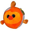 TY Beanie Ballz Plush Goldfish BUBBLES Orange White Fish Stuffed Toy Beanie 4"