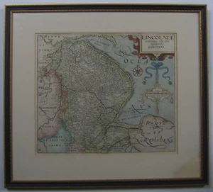 Lincolnshire: antique map by Saxton & Kip, 1607 (1637 edition) - Picture 1 of 2