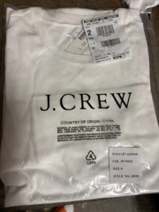 J.Crew Women's long sleeve Perfect Fit T-shirt, size S, NEW white - Picture 1 of 6