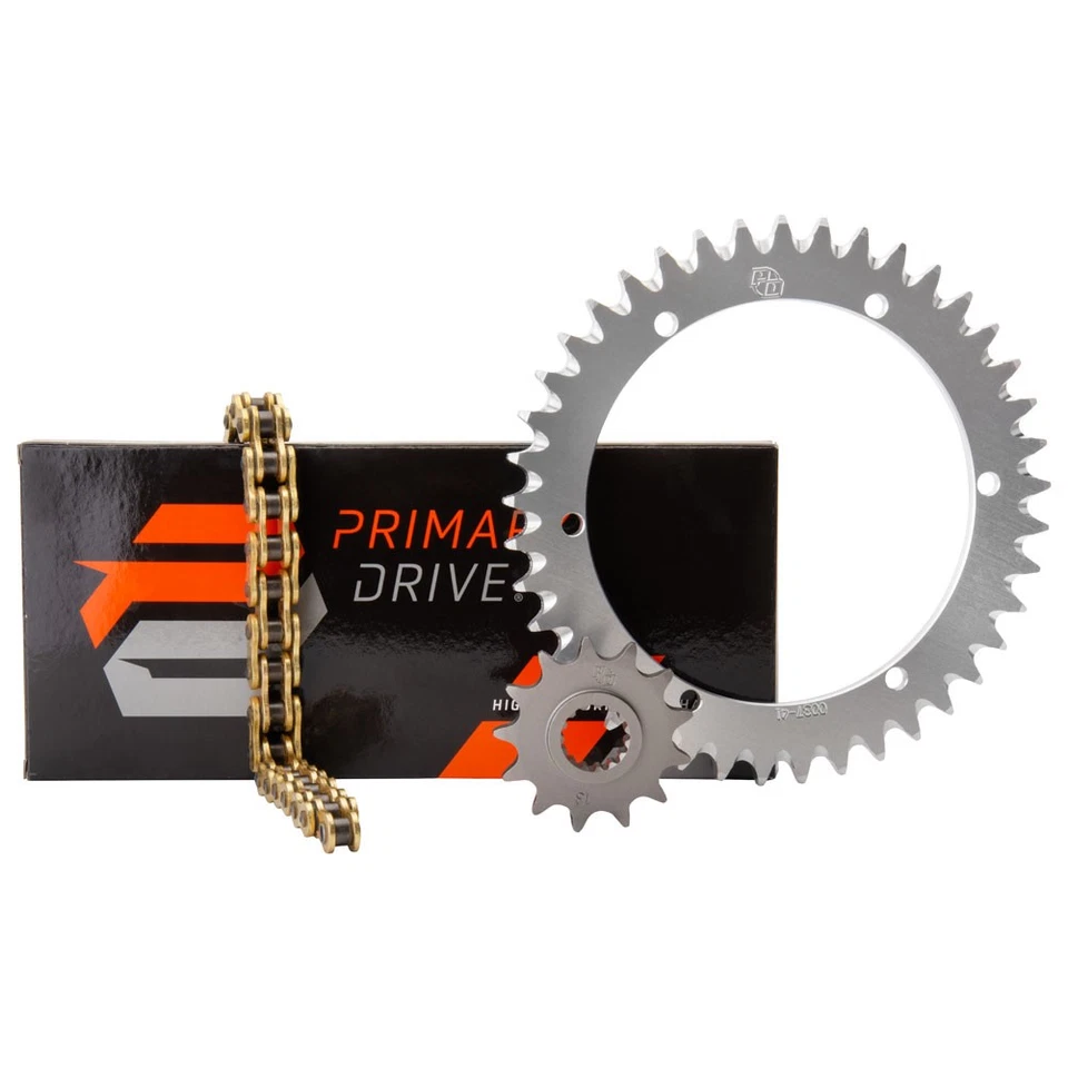 Juego de piñones de cadena Primary Drive Gold X-Ring plateados para Yamaha WR450F 2007-2011 Foto 1 de 1