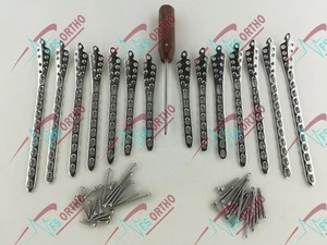Distäl Tibiä Bloqueo 5,7, 9 y 11 Placas de Agujero L&R y LCP Tornillo 100 Piezas SS 316L - Imagen 1 de 7