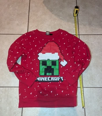 Рождественская красная толстовка MINECRAFT для мальчиков размер средний - Изображение 1 из 4