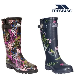 Trespass Womens Wellie Boots Wellington Boots Welly Boots Full Length Elena - Picture 1 of 28