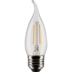 Satco 25W Equivalent Warm White Clear CA10 Medium LED Decorative Light Bulb - Picture 1 of 4