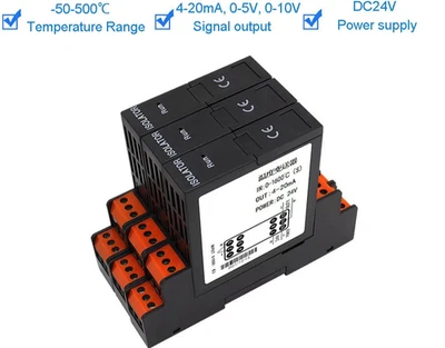 Temperature Transmitter Intelligent Thermal Resistance PT100 Signal 4-20mA 485 - Image 1 of 4