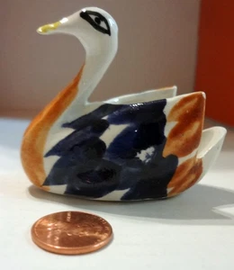 Vintage 1:12 Miniature Duck Shaped Vase Pot Handmade Mexican Ceramic Doll House - Picture 1 of 4