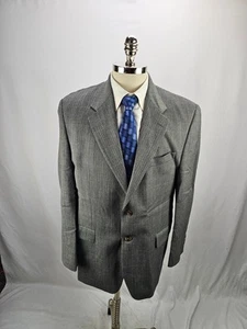 Ralph Lauren men's Gray Herringbone Wool Blazer Jacket 42R - Picture 1 of 9