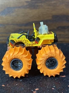 1992 Matchbox Jeep Mud Monster Neon Orange Wheels Super Chargers Racers W43 - Picture 1 of 7