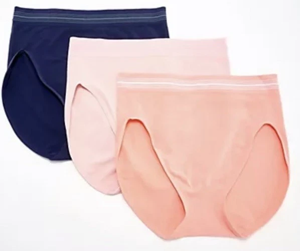 Breezies Women's Plus Sz Panties 3X Comfort Breeze Seamless Hi-Cut Green A632108