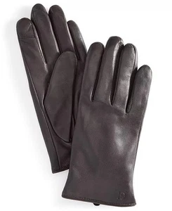 Cole Haan Womens Leather Cashmere Blend Lined Basic Glove Brown Size M SKU 0004 - Picture 1 of 1