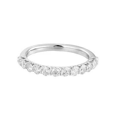 14K White Gold Lab Grown Diamond Wedding Band HYD3120 - Image 1 of 4