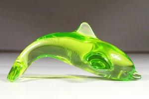 Daum Glas Frankreich Delphin Kristallglas 12cm ca. 1980-2000 - Bild 1 von 10