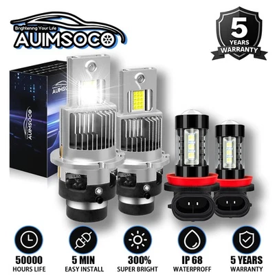 Faros antiniebla LED 4 piezas para Infiniti FX35 2006-2010 2011 2012 Foto 1 de 4