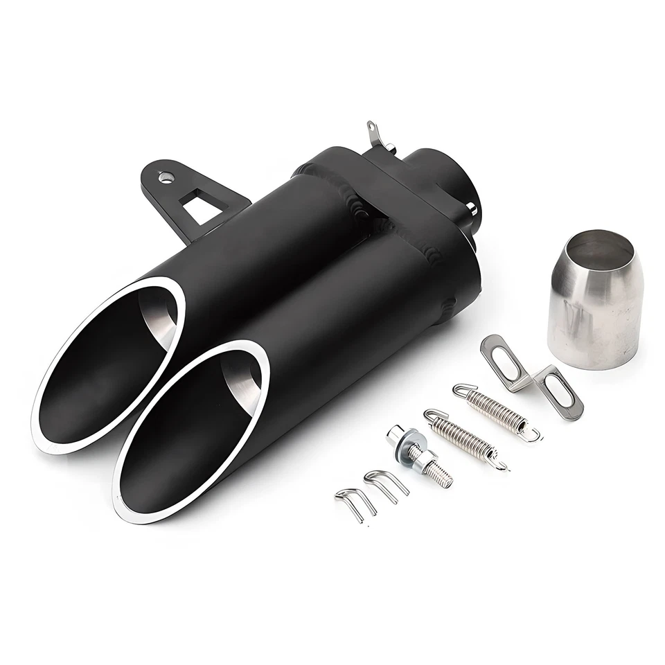 Tubo de escape doble orificio 280 mm puntas de silenciador para Honda CBR1000RR CBR600RR CBR500R Foto 1 de 4