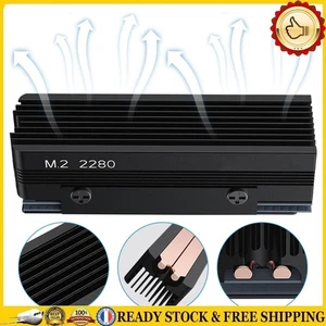 M.2 SSD Heatsink 2 Copper Heat Pipes Aluminum Cooler with Thermal Silicone Pad ~ - Afbeelding 1 van 18